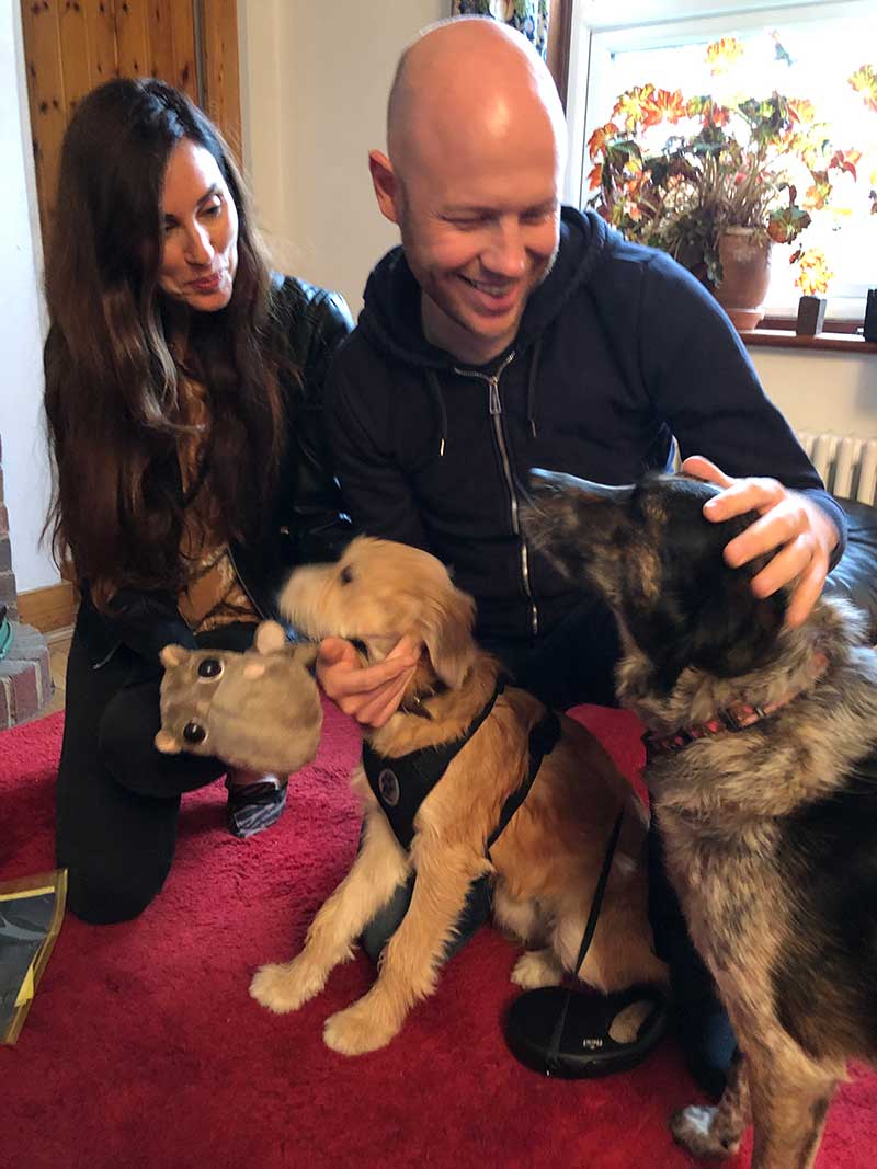 When Melissa and her partner came to collect Coco, house dog Bonnie wanted in on the action too! Bonnie is also a rescue dog from Greece who knows what it means to find a loving home.