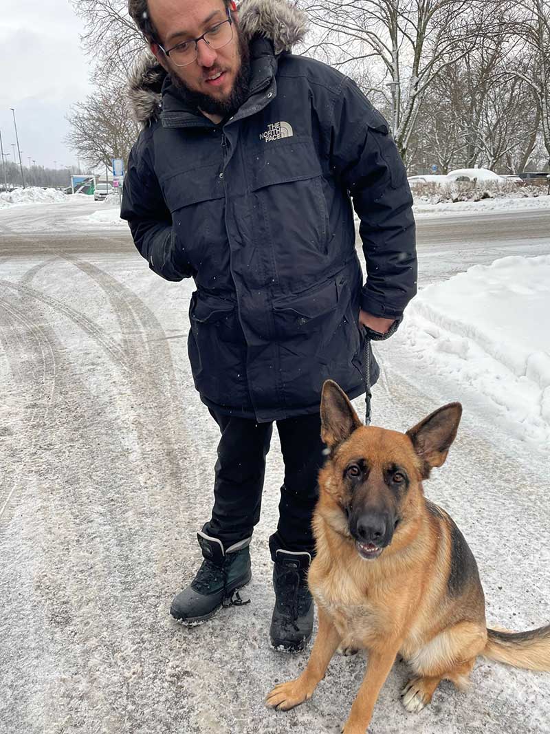 An end-of-year trip: Andreas gave Ilona a proper send-off in cold and snowy Stockholm