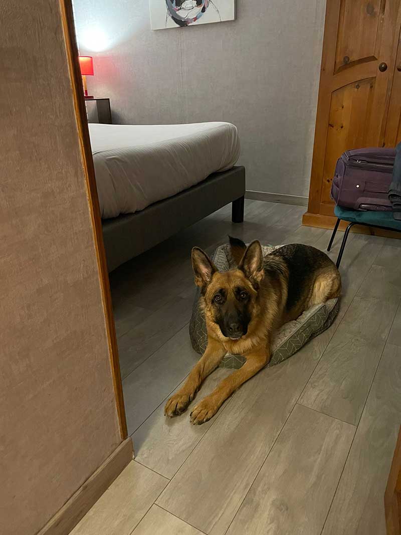 An end-of-year trip: Getting ready to spend the night in France