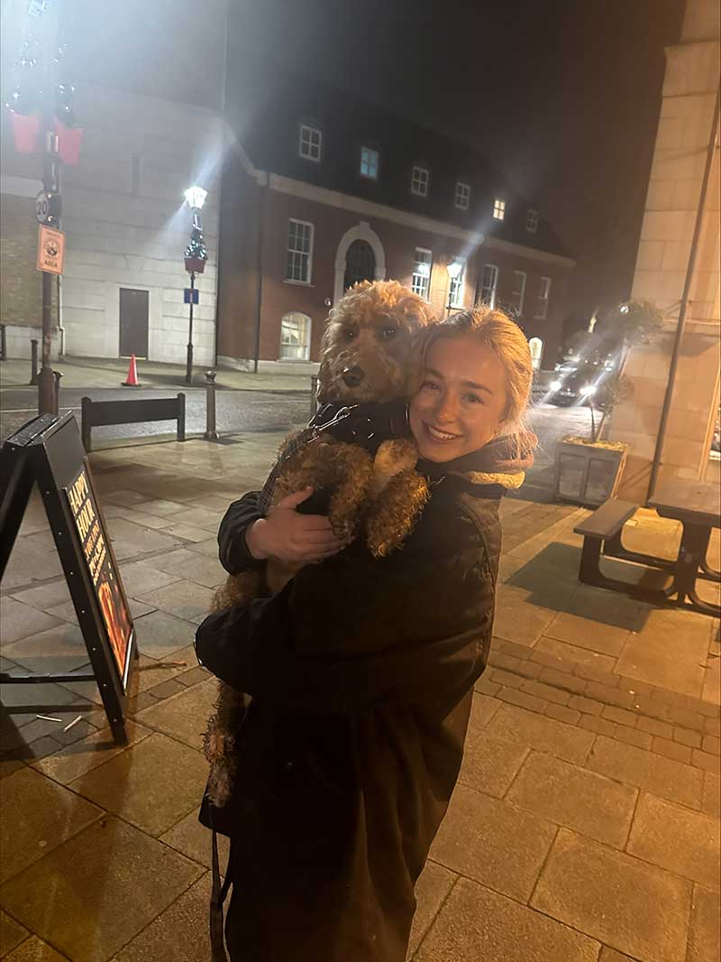 Duke from the US: Duke and Sydney's late-night reunion. Sydney wrote to say: "Thank you all so much for your help and guidance over the last few weeks! Duke seems very happy to be reunited and I couldn’t be happier!!"