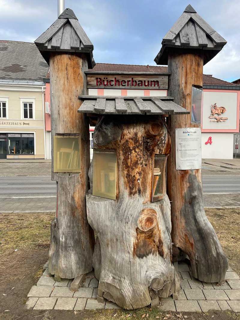 The town even has a book tree!