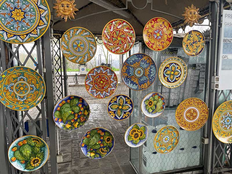 And colourful plates