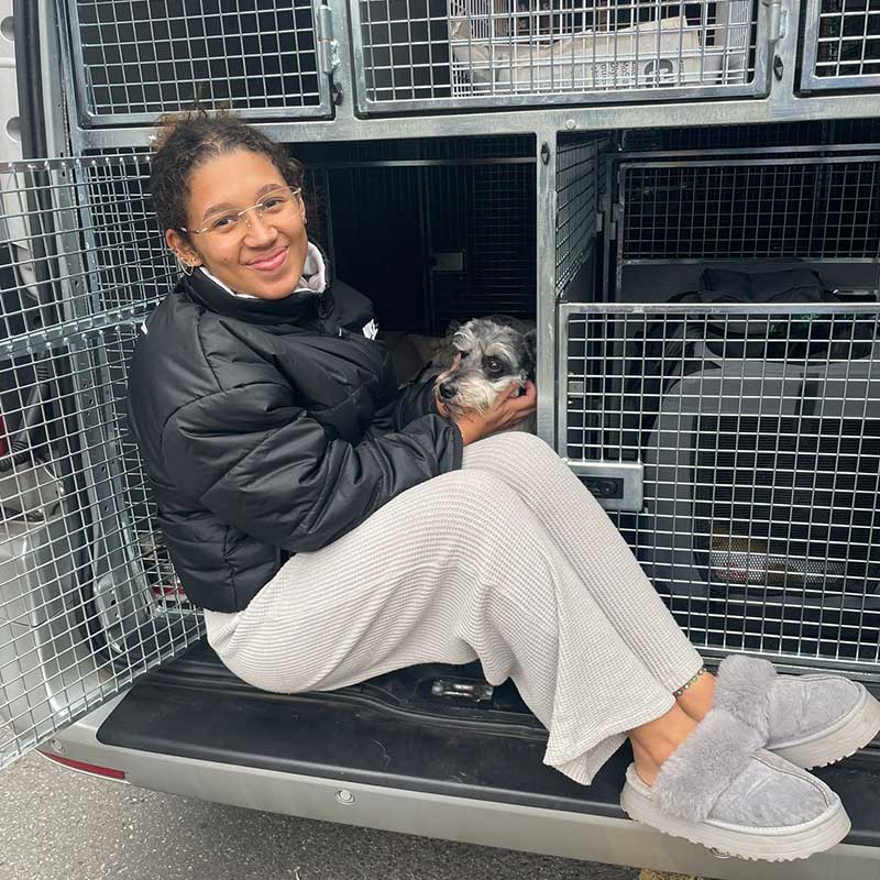 Thyana was on hand to see Balofo away in Greenwich