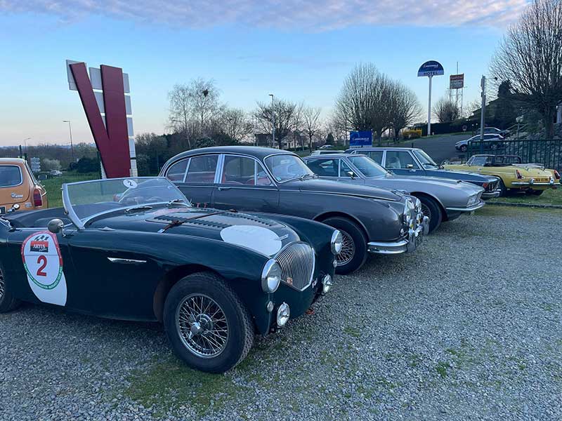 Heading back via Le Mans, courier Gwen indulged her passion for vintage car spotting