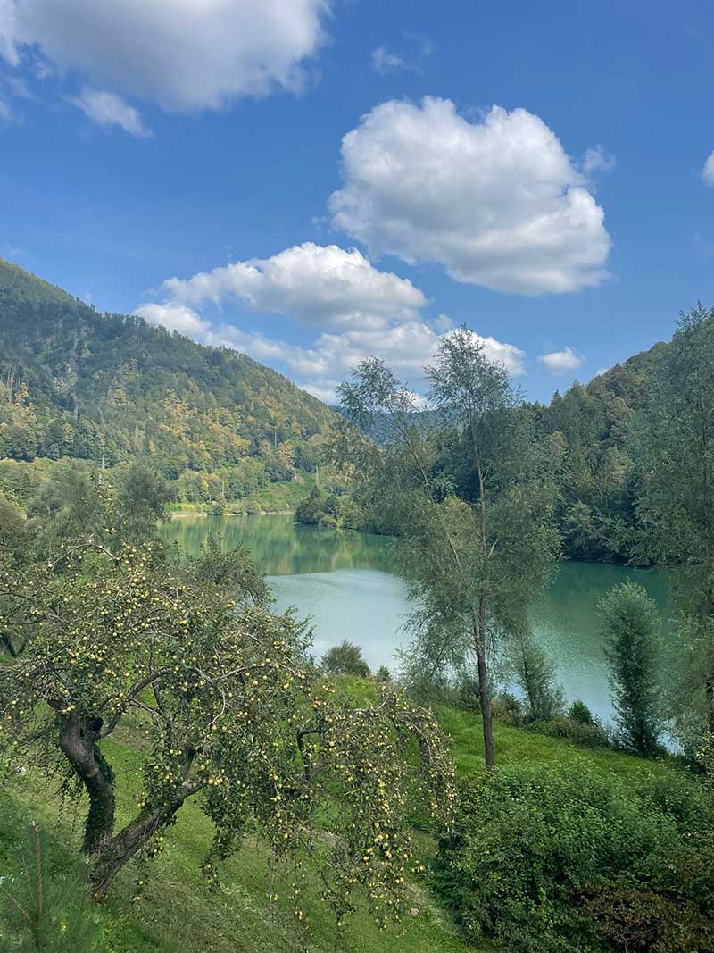 Passing by a peaceful lake