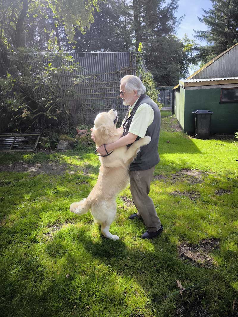Big hugs for a big dog!