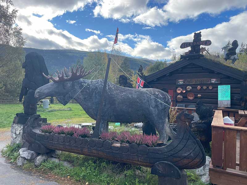 Aukrust's sculpture of one of Norway's signature animals, the moose
