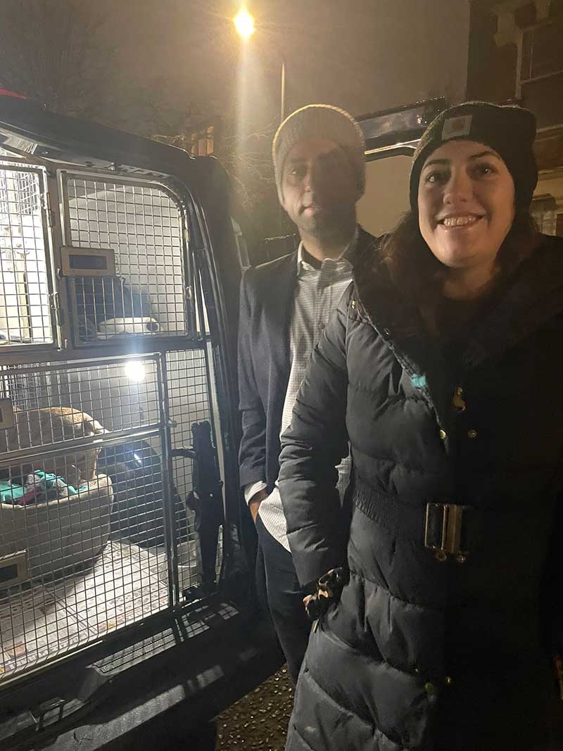 Owners Alexandra and Zachary were on hand to give Reggie a proper send-off