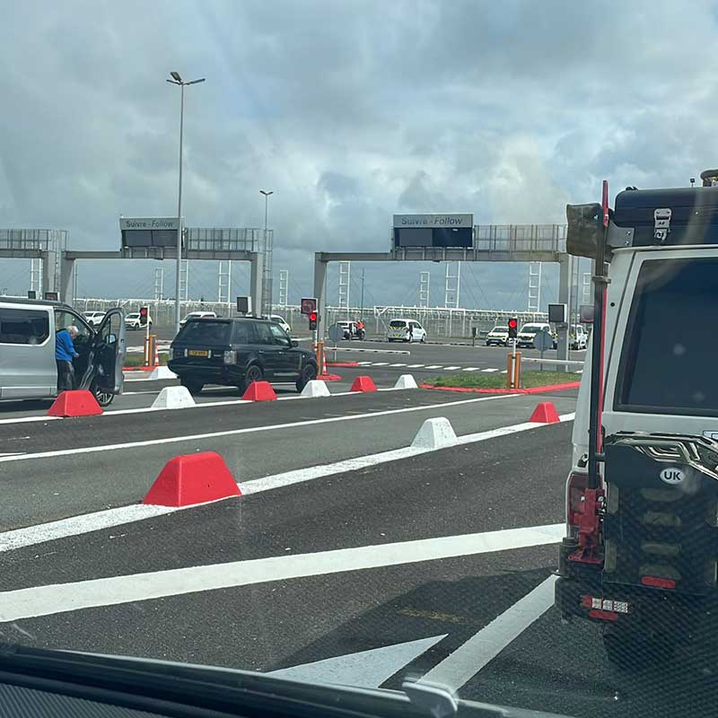 Crossing from France to England via Eurotunnel
