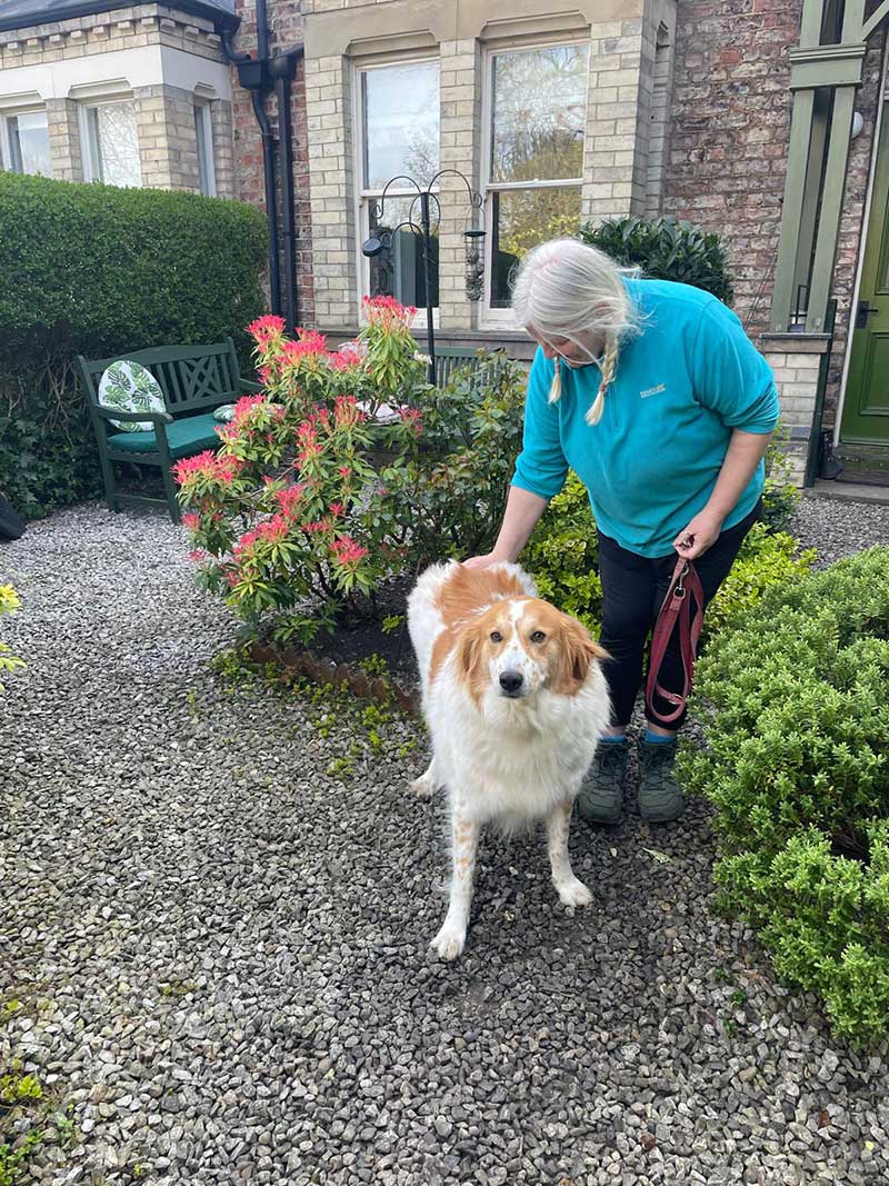 Deborah seeing Fiona away at the start of her journey to Greece