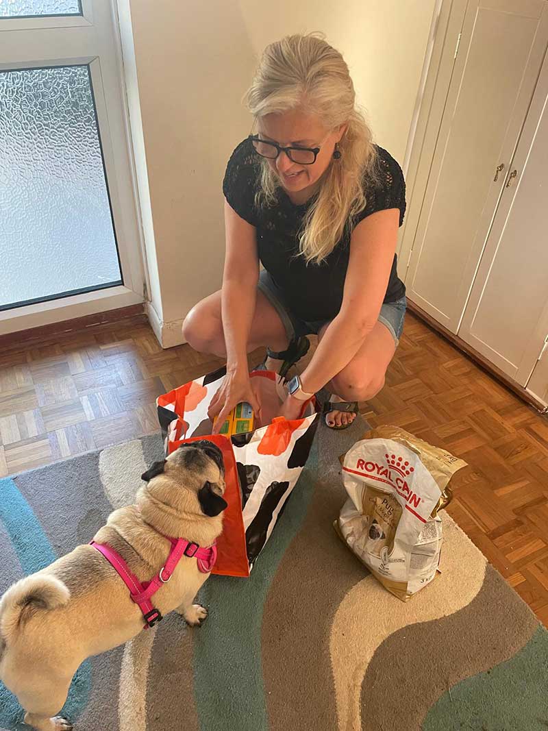 Betty left from Haywards Heath with her travel bag carefully packed by Miriam