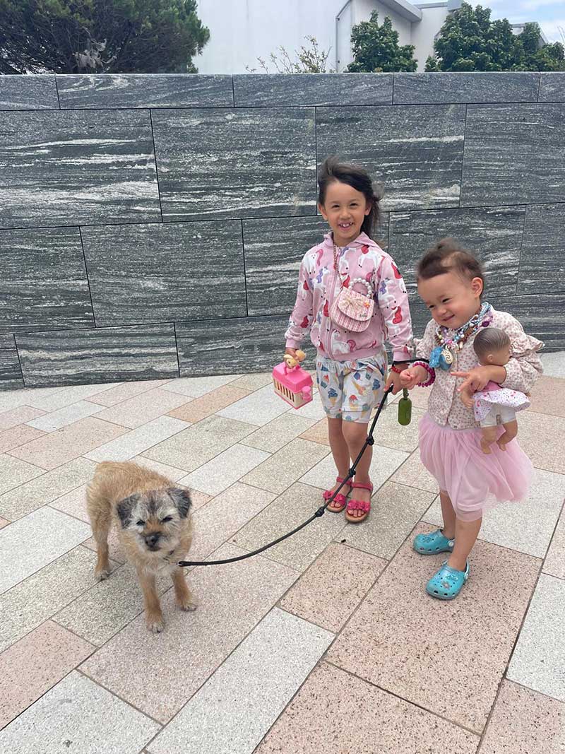 The girls were so pleased to see Kira again