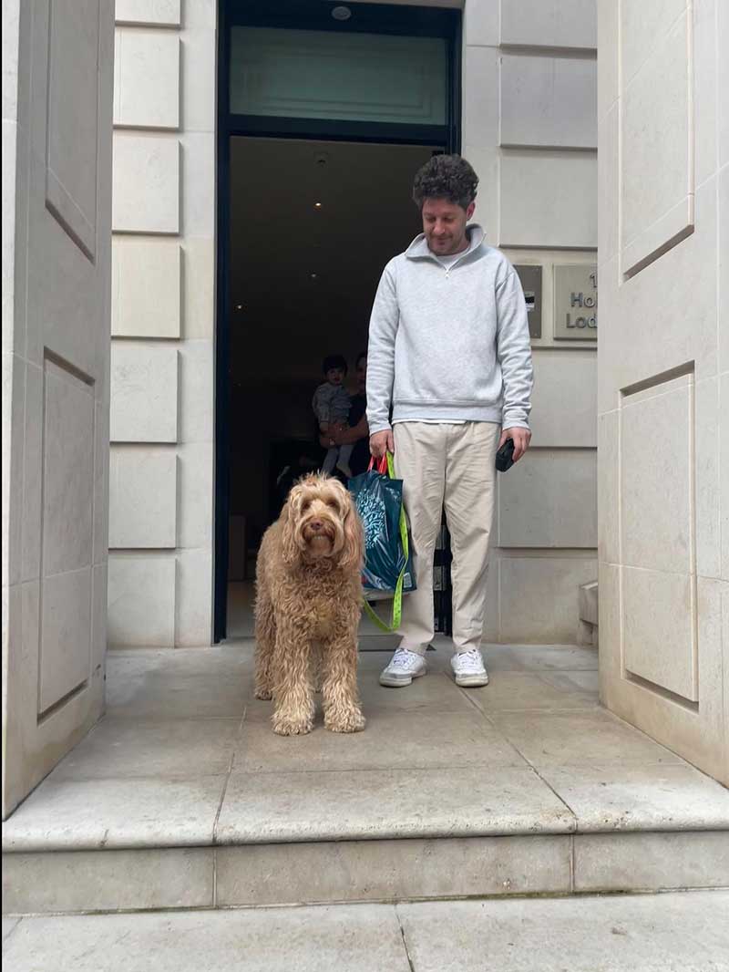 We collected Alfie from owner Gabriel in London