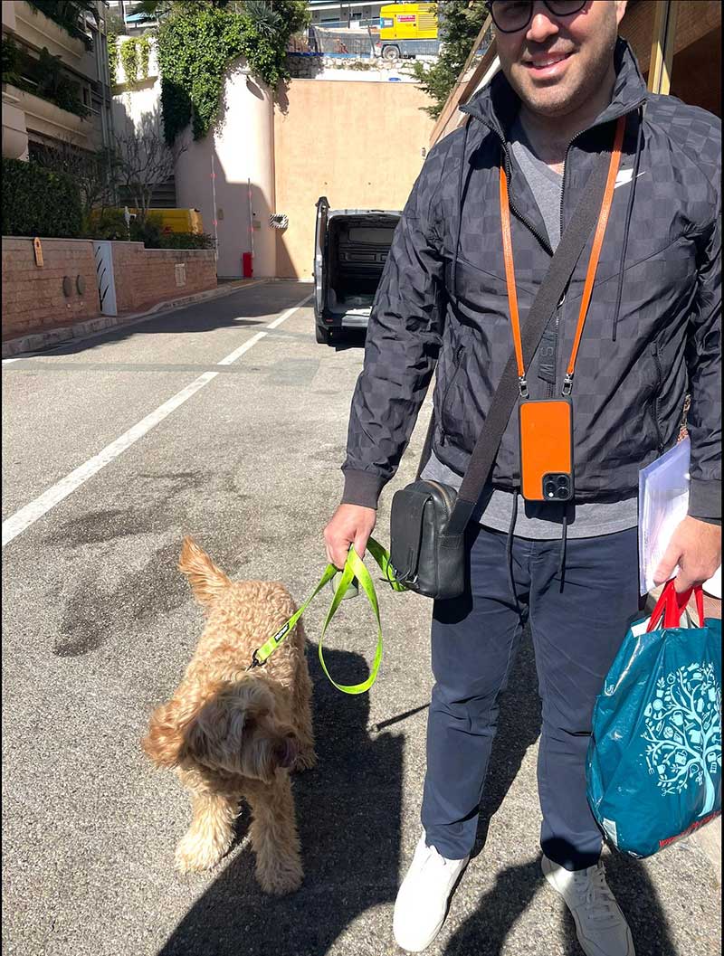 Gabriel's brother David was waiting to welcome Alfie to Monaco