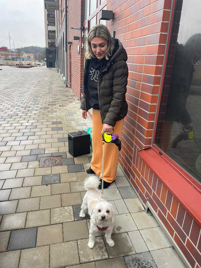 Sanaz entrusted dear little Papi to us in Gothenburg
