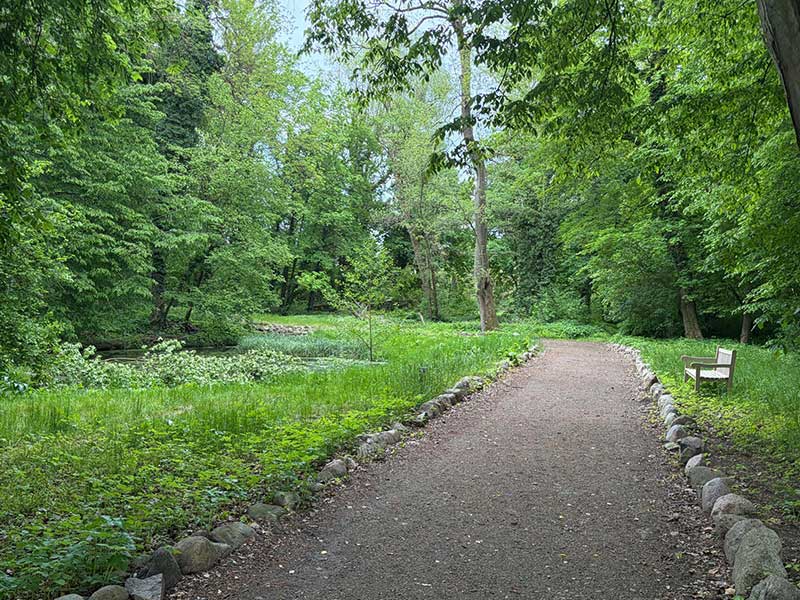 …surrounded by lovely wooded areas for walking
