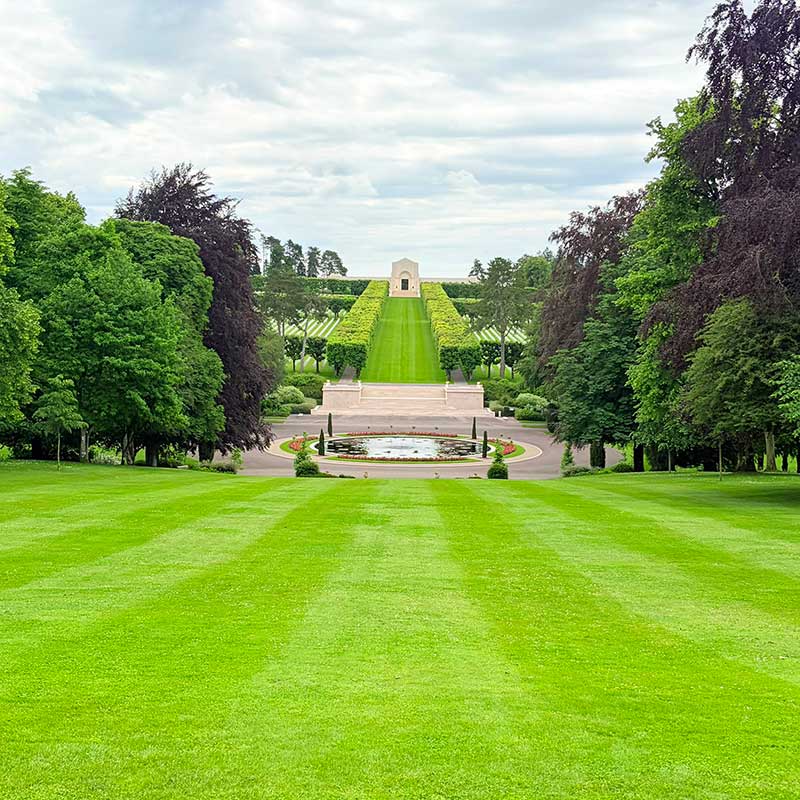 The Meuse Argonne American Cemetery covers 130 acres and is the final resting place of more than 14,200 American soldiers